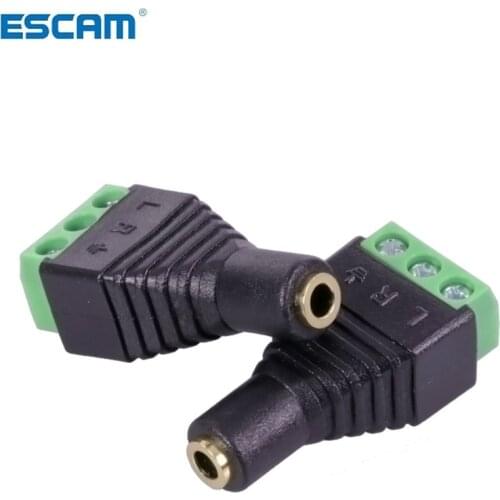 Connector Jack 3.5mm Video AV Balun 3.5mm stereo female to AV Screw Terminal Stereo jack 3.5 mm female 3 pin Terminal Block Plug