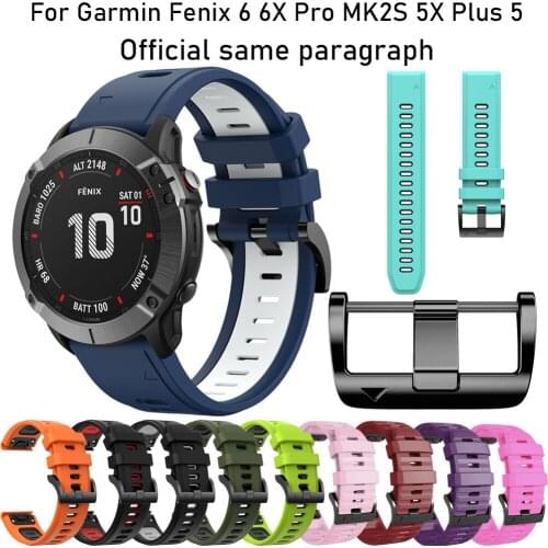 Silicone 26mm 22mm Quick Release smart electronics Wrist strap for Garmin Fenix 6 6X 5X 5 3 HR Watch Easyfit wearable devices
