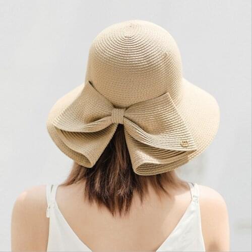 Wide-brimmed Hat Large Beach Hat Panama Womens Straw Hat UV Protection Foldable Sun Protection Hat Holiday Outdoor Sport Hat