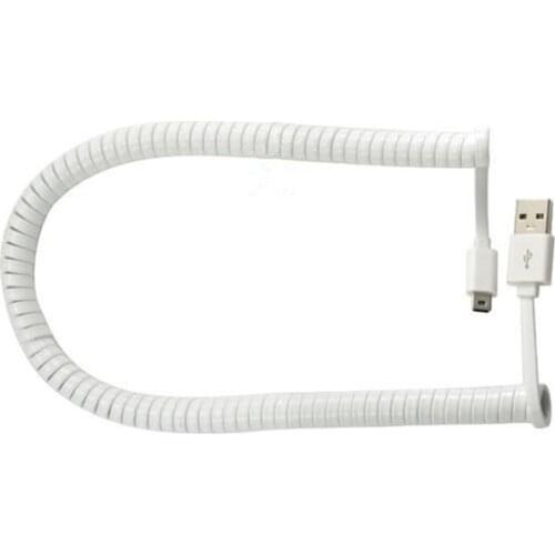 USB cable spring cable USB2.0 hard disk digital camera mobile phone data cable T-shaped port cable AM to MINI 5P cable 3 m