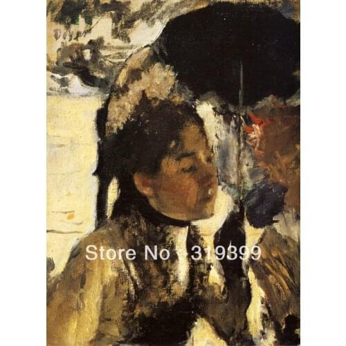 Oil Painting Reproduction on Linen Canvas,Tuileries, the woman with a parasol by edgar degas,Free DHL FAST Shipping,100%handmade
