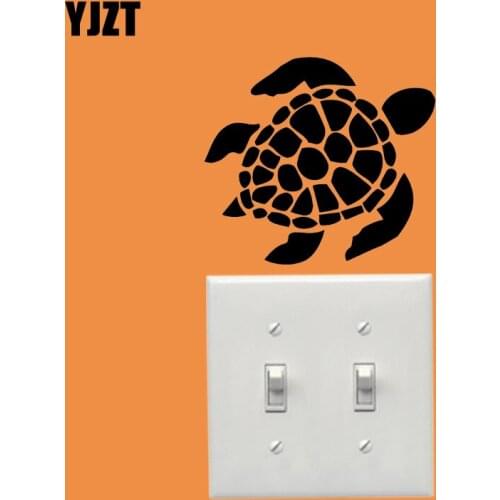 YJZT Sea Turtle Animal Wall Switch Sticker Decal Vinyl Cartoon Pattern 17SS0037