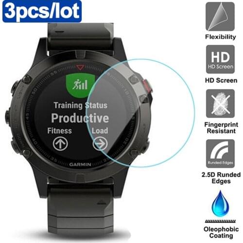 Tempered Glass For Garmin Fenix 5 5s 6S 6X 6 Screen Protector Film 9H Clear Film Guard Premium Screen Protector Watch Glass
