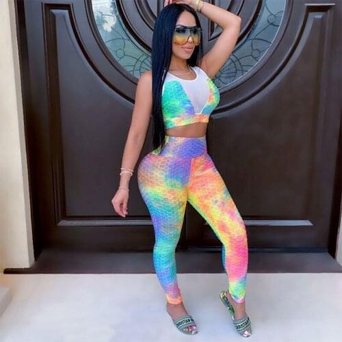 Woman Yoga Sets Sportswear Fitness Suit for Women Print Gym Wear Running Clothes Workout Top Leggings