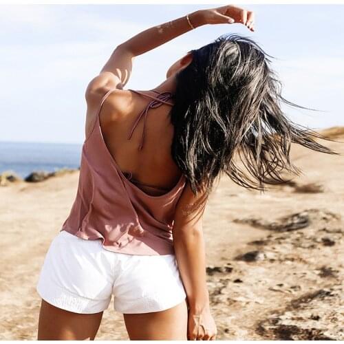 Women Casual Backless Sleeveless Sports Vest Fitness Top Quick Dry Loose Running Yoga Shirt Thin Shoulder Female Sportswear