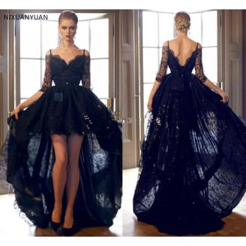 High Low 2021 Prom Dresses Ball Gown V-neck Lace Beaded Backless Party Maxys Long Prom Gown Evening Dresses Robe De Soiree