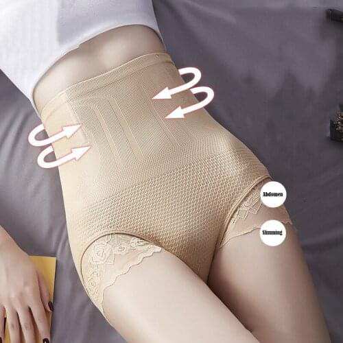 Women Body Shaper Panties Tights Corsets Ladies Underwear Seamless Lace Slimming Abdomen Hips Honeycomb Shorts High-waist
