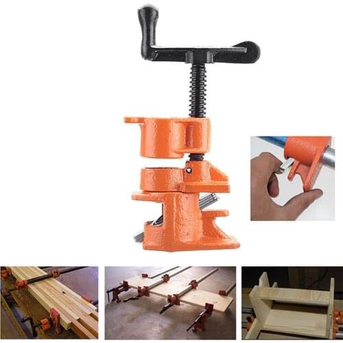 1/2/3/4 Inch Heavy Duty Pipe Clamp for Woodworking Wood Gluing Pipe Clamp Steel Cast Iron Pipe Clamp Fixture Carpenter Hand Tool