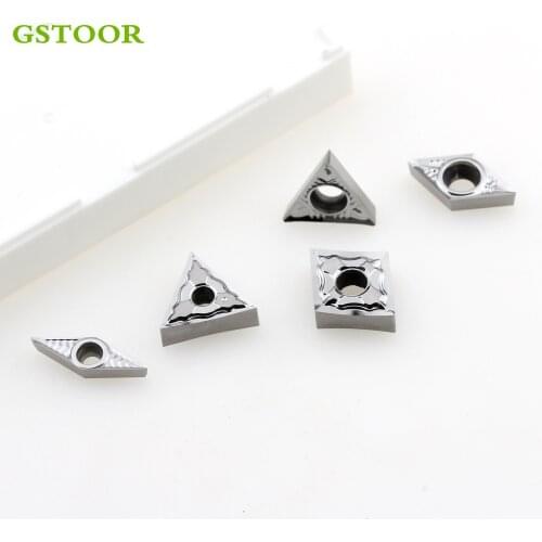 10PCS DCGT070202 DCGT070204 DCGT11T302 DCGT11T304 DCGT11T308 AK GH01 Aluminum Inserts CNC Lathe Cutter Cutting Turning Tools