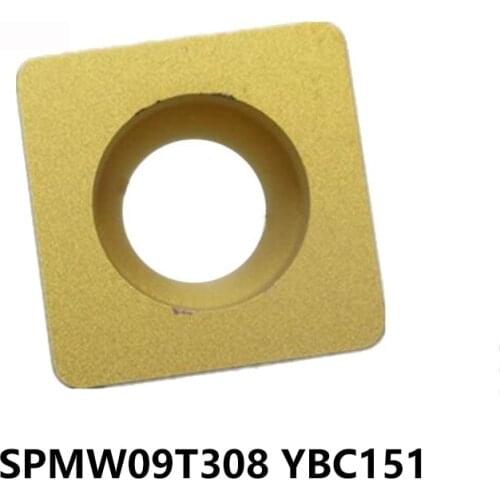 10pcs Original Insert SPMW09T308 YBC151 SPMW 09T308 Turning Lathe Tools Cutter CNC Carbide Inserts Cutting