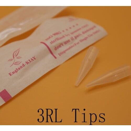 100pcs Sterile 3RL Eyebrow Tattoo Needle Tips Diameter 5mm Permanent makeup Needle Caps For Sunshine Tattoo Machine Lip Eyebrow