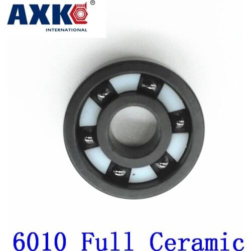 2019 Rodamientos Axk 6010 Full Ceramic Bearing ( 1 Pc ) 50*80*16 Mm Si3n4 Material 6010ce All Silicon Nitride Ball Bearings