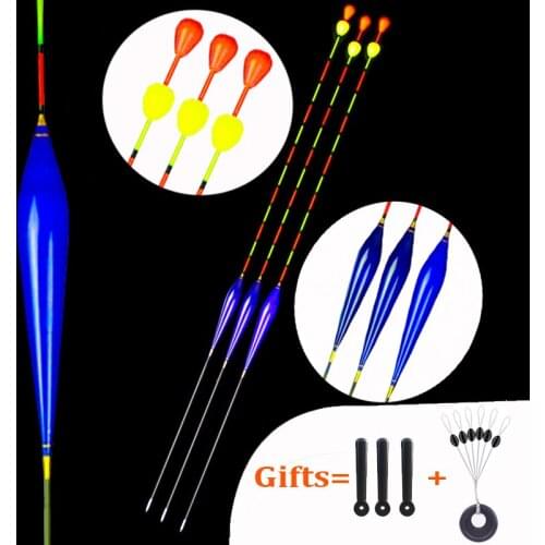 3pcs/lot Fishing Floats 1-3# Composite Nano Plastic Fishing Floater Bobbers Fresh Water Fishing Accessories Tackles