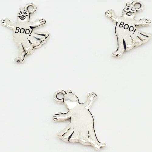 40 pcs/lot vintage Ghost Charms clown Pendants Fit earring bracelet necklace Charms Jewelry Making