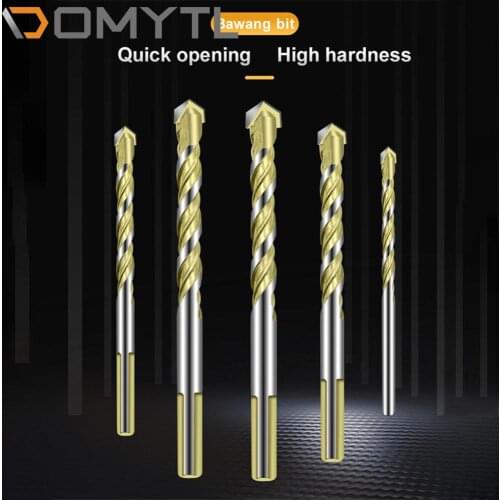 5pcs Metal Perforated Ceramic Tile Concrete Wall Drilling Triangle Drill Bits 5/6/8/10/12mm