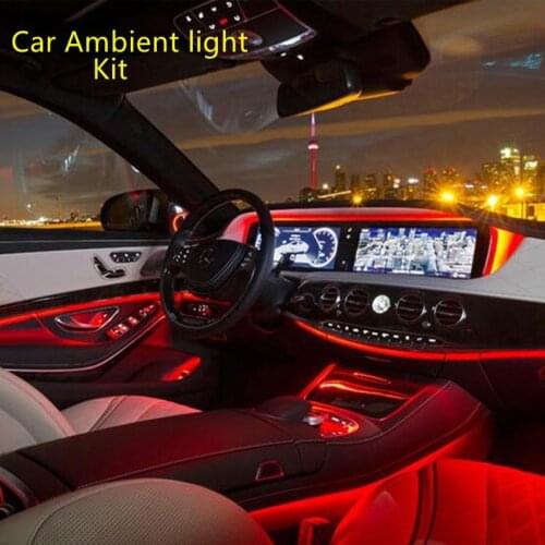 8M APP Fiber Optic Atmosphere Lamps Car Interior Ambient Light Decorative Dashboard Door Remote Control or App Control for audi
