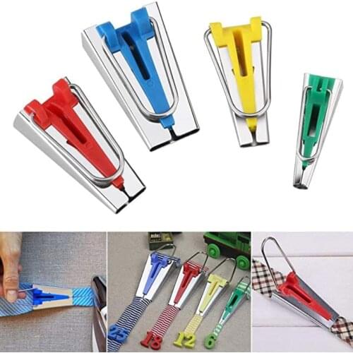 AHB 4/5pcs 6/12/18/25mm Bias Tape Maker Bias Binding Tools Sewing Tool Accessory For Sewing Quilting Fabric Binding Maker