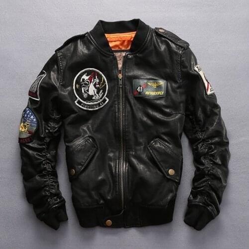 BOMikeRonny Women's Leather Bomber Jackets