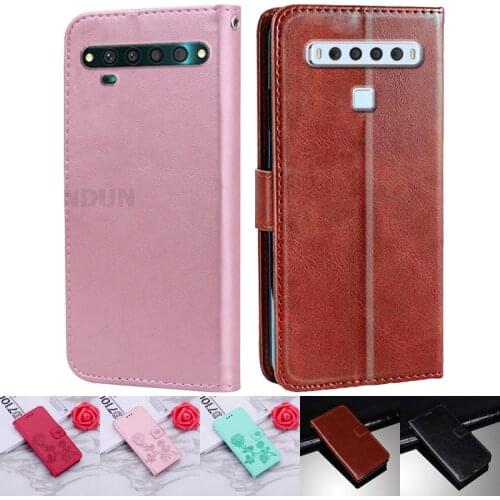 Phone Wallet Case For TCL 10 Pro T799B T799H Flip Cover PU Leather Protective Shell TCL 10L Case Protector Magnetic Cover Funda