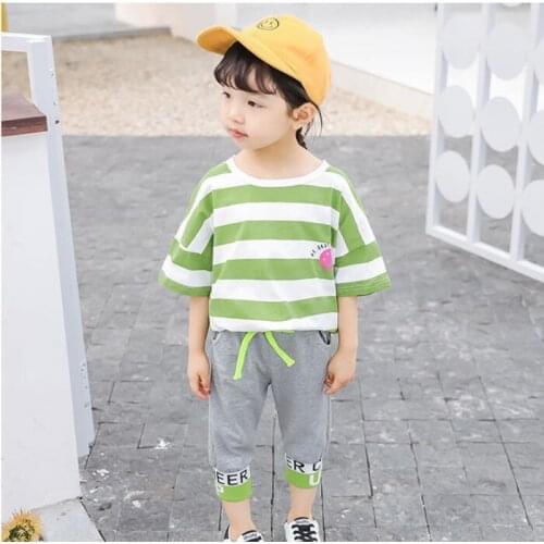 Summer Baby Girls Clothes Sets T-shirt+Pants 2PCS Fashion Childrens Clothing Suits Kids Outfits Tracksuit Outdoor Jogging Suit