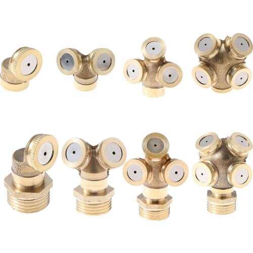 M14x1.5 Misting Nozzle Adjustable Hose Connector Brass Atomizing Spray Fitting Nebulizer Water Sprinklers Heads Garden Irrigate