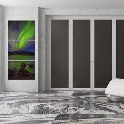 3 Panels The Aurora Borealis Posters and Prints Abstract Artwork Wall Art for Living Room Office Home Wall Decor Dropship Retail