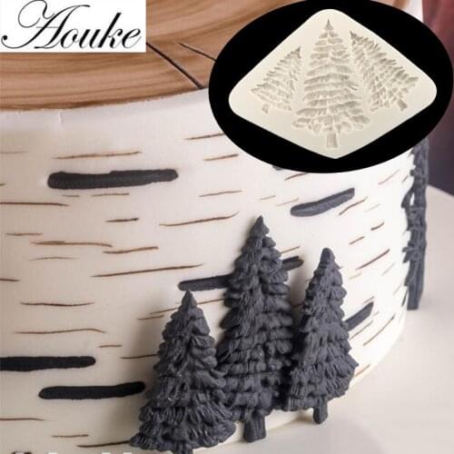 New Christams Trees Shaped Silicone Cake Decorating Mold Pastry Tool Sugarcraft Mold D037