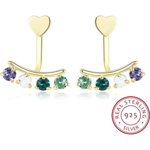 NEW SALE Fine jewelry 925 Sterling silver Original Crystals Bella Mini Piercing Earrings Fashion Earrings