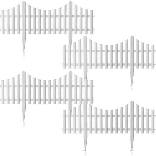 Insert Type Plastic Garden Fence with Buckle, Modern Style Removable Flower Bed Fencing Barrier