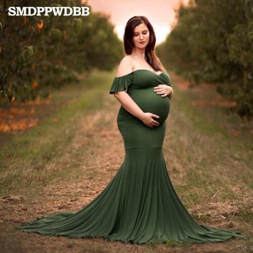 Maternity Photography Props Off Shoulder Wrap Maternity Elegant Fitted Maternity Gown Sleeveless Slim Fit Maxi Photography Dress