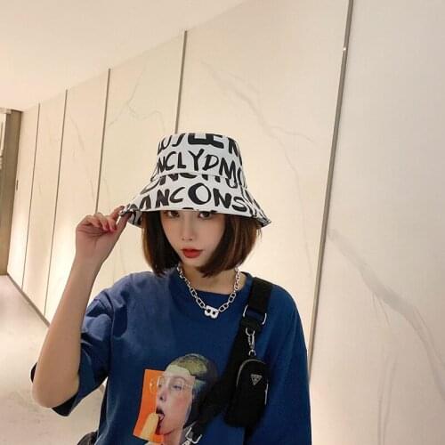 2021 Summer Black White Leather Hat For Women Men Wide Brim Streetwear Hip Hop Bucket Hat Flat Top Fisherman Cap Fashion