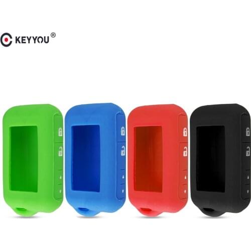 KEYYOU Silicone Key Case For 2 Way Car Alarm System For Starline E60 E61 E62 E90 E91 Remote Control Key Fob
