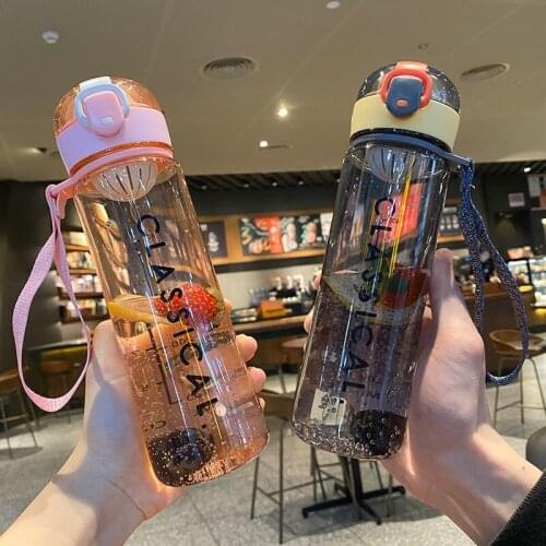 Sport Water Bottle Leak Proof Travel Mugs Portable Fitness Transparent Water Jug for Outdoor Camping MAZI888