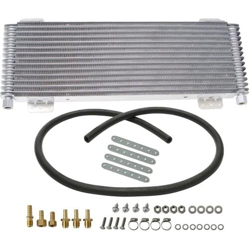 Heavy Duty Transmission Oil Cooler Low Pressure Drop LPD47391 with Mounting Hardware Cooling Protection Towing Applications