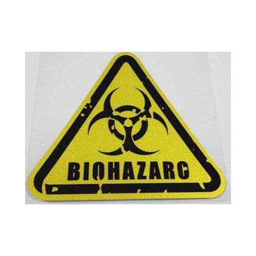 Vinyl BIOHAZARD ZOMBIE Triangle Stickers Reflective Zombie Nuclear Car Decals Motorcycle Waterproof for ATV Vans