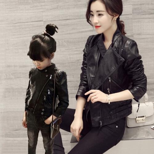 New Fashion Family Matching Outfits Zipper Button Family Matching Clothes Solid Women Childrens Coat 2021 Mommy and Me Clothes