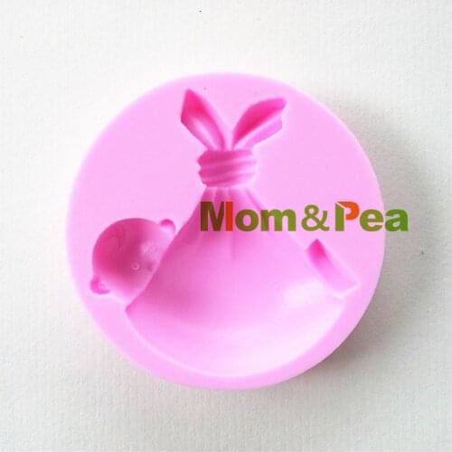 Mom&Pea 0881 Free Shipping Baby Packed Shaped Silicone Mold Soap Mold Cake Decoration Fondant Cake 3D Mold Food Grade