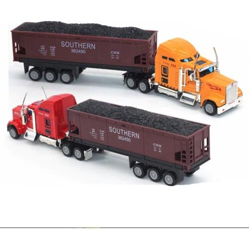 1:64 Kids Alloy Super Truck Vehicle High Simulation Transporter Model Car Removable Interesting Toys For Children Gifts TY0534