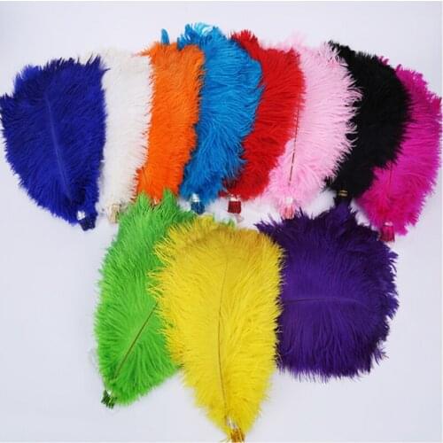 100-1000pcs/lot fluffy ostrich feather30-35cm diy feathers for crafts home wedding decoration Pluma carnival costume party plume