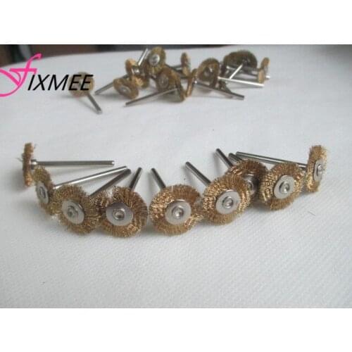 50PCS 22mm Brass Wire Wheel Brushes Polishing Dremel Accessories for Rotary Tools