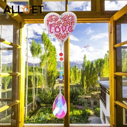 5D DIY Diamond Painting Wind Chime Crystal Jewelry Sun Rainbow Make Catch Pendant Hanging Art Mosaic Kit Room Home Decoration