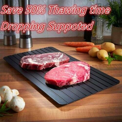 Fast Defrosting Tray Thaw Food Meat Fruit Quick Defrosting Plate Board defrost tray kitchen tools