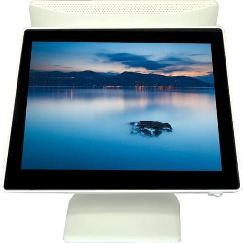Dual screen white 15 inch touch screen POS system for supermarket and retailers POS machine