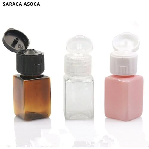 100pcs/lot 10ml Flip Bottle Essential Oil Toner Bottle Cosmetic Dispensing PET Plastic Bottle