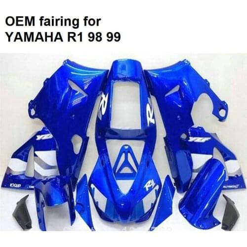 Hot body parts for Yamaha fairings kit YZFR1 1998 1999 sky blue injection mold fairings set YZF R1 98 99 CN37