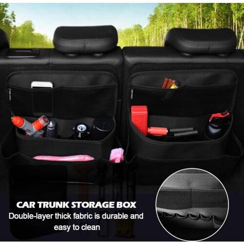 Car Rear Seat Back Storage Box Multi Hanging Nets Pocket Trunk Bag Organizer Auto Stowing Tidying Interior Accessories Supplies