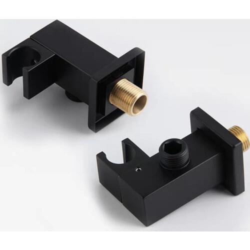 Matte Hand-held Shower Head Bracket Shower Bracket Wall-mounted Hand-held Sprayer Solid Brass Fittings Connector Elbow Device
