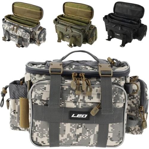 Multifunctional Fishing Tackle Bags Single Shoulder Crossbody Bag Sports Waist Pack Fish Lures Gear Utility Storage Fishing Bag