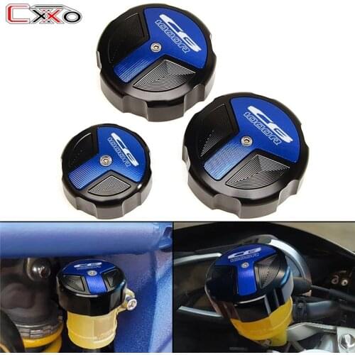 For HONDA CB1000 R CB1000R 2009-2016 2015 2014 Motorcycle Blue High quality Front Rear Fluid Cylinder Master Reservoir Cover