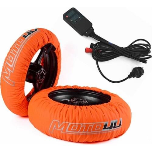 New Motorcycle Tire Warmer Set 120/200 120/190 Front and Rear Race Tyre Warmer with digital
